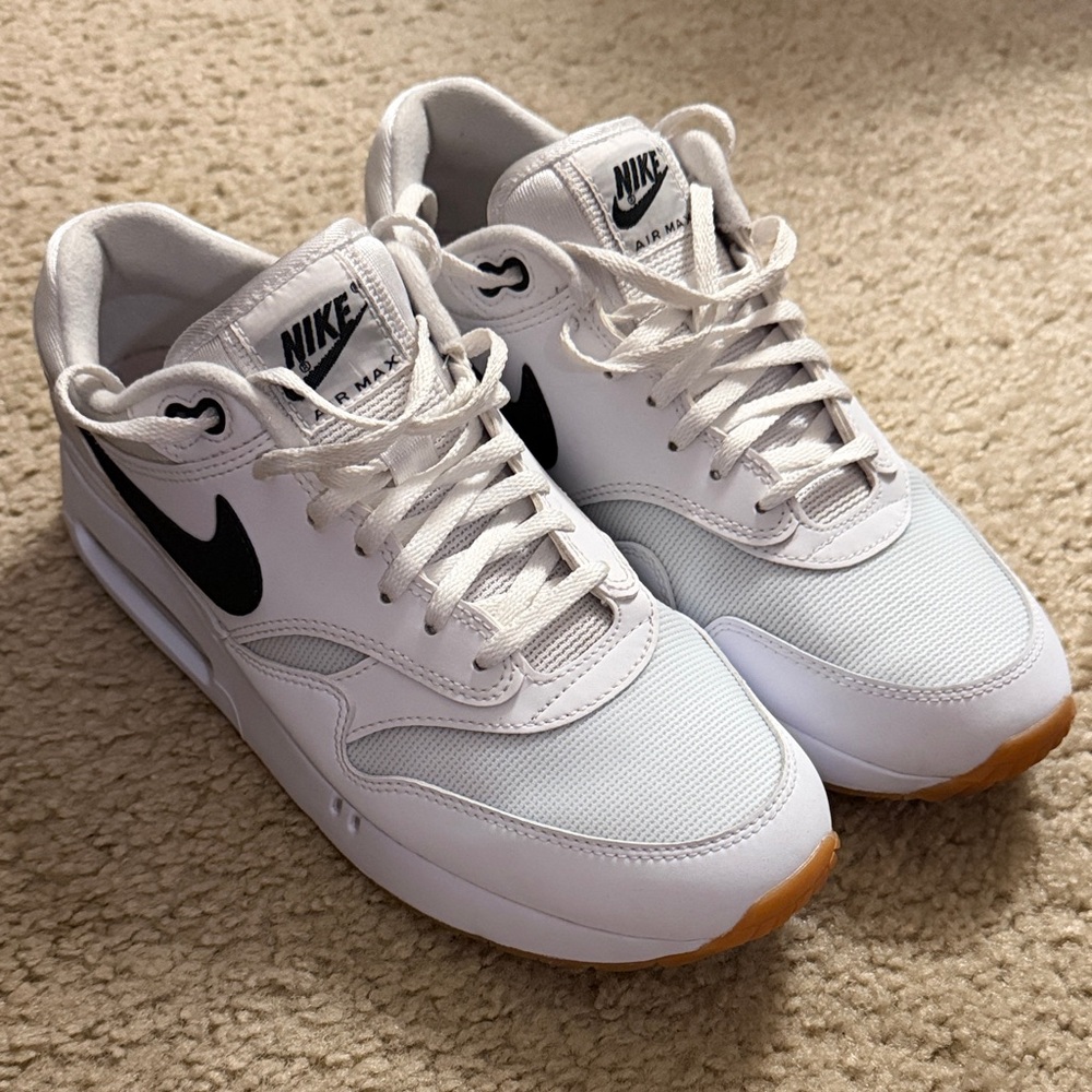 Nike Air Max White and Black-Golf Shoes